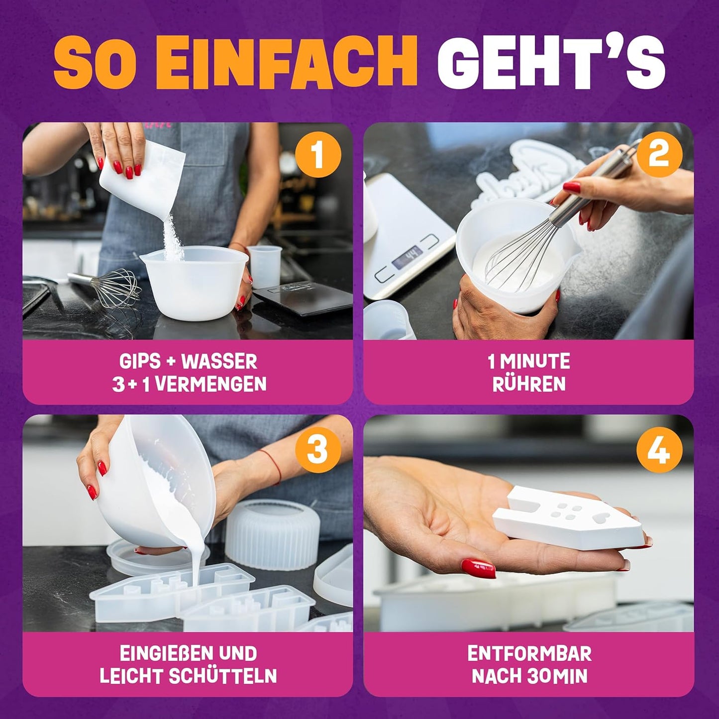 Keramik Giesspulver für Silikonformen, 10kg, weiß 10kg