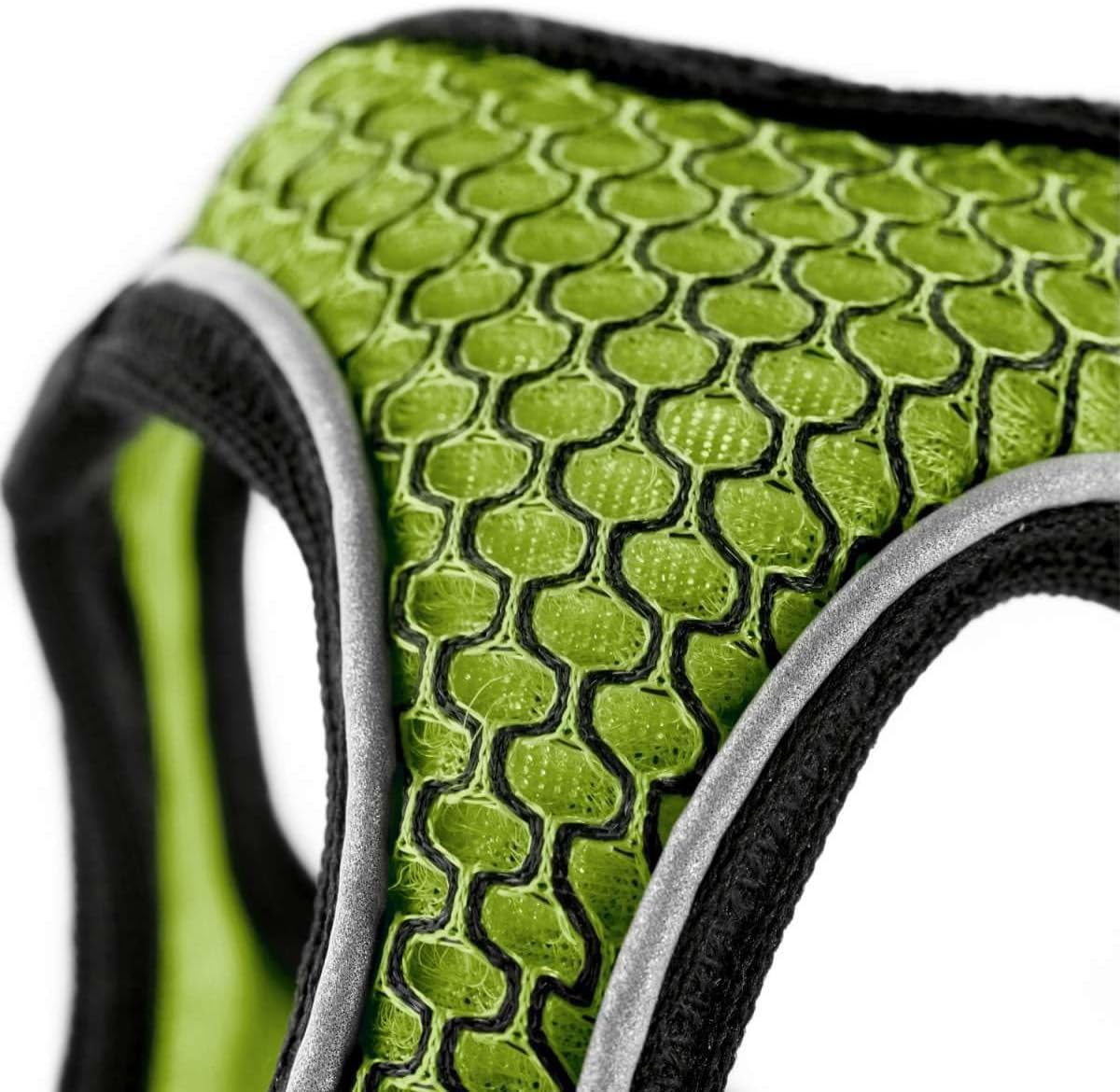 Hilo Comfort Hundegeschirr mit Reflektoren, Limette 33 - 36 cm