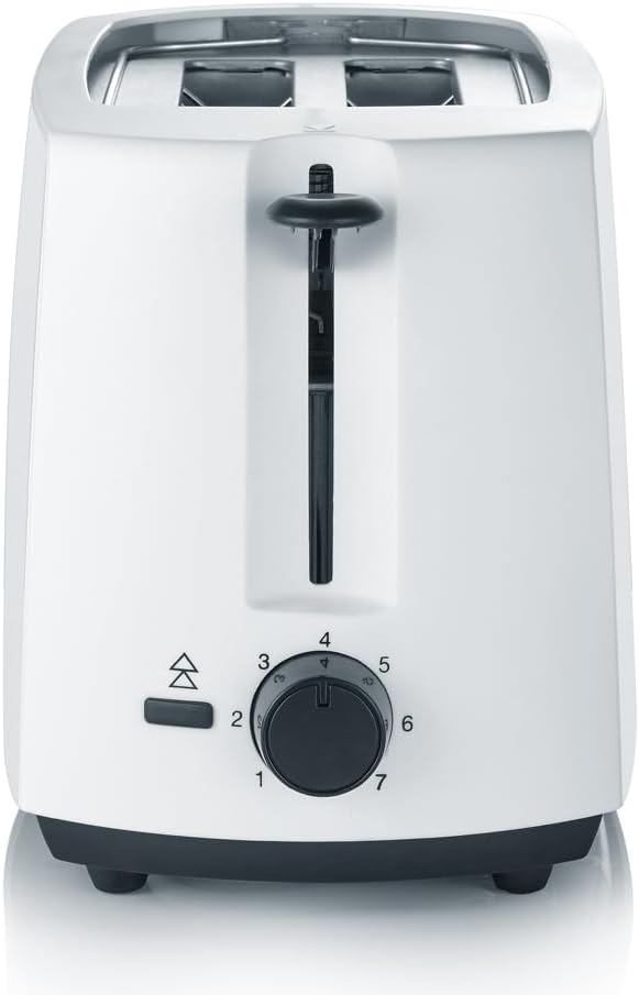 AT 2286 Toaster mit Brötchenaufsatz, Weiss / Schwarz