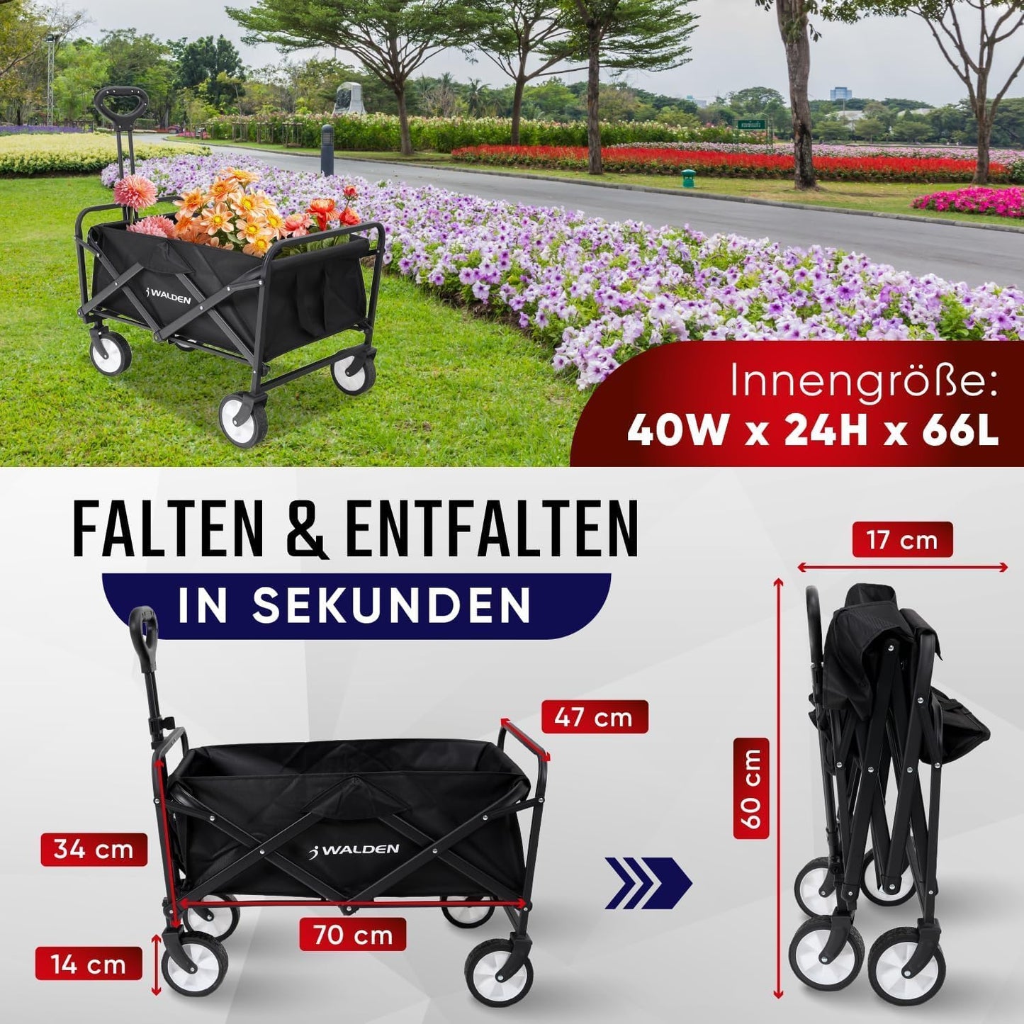 Klappbarer Bollerwagen, M