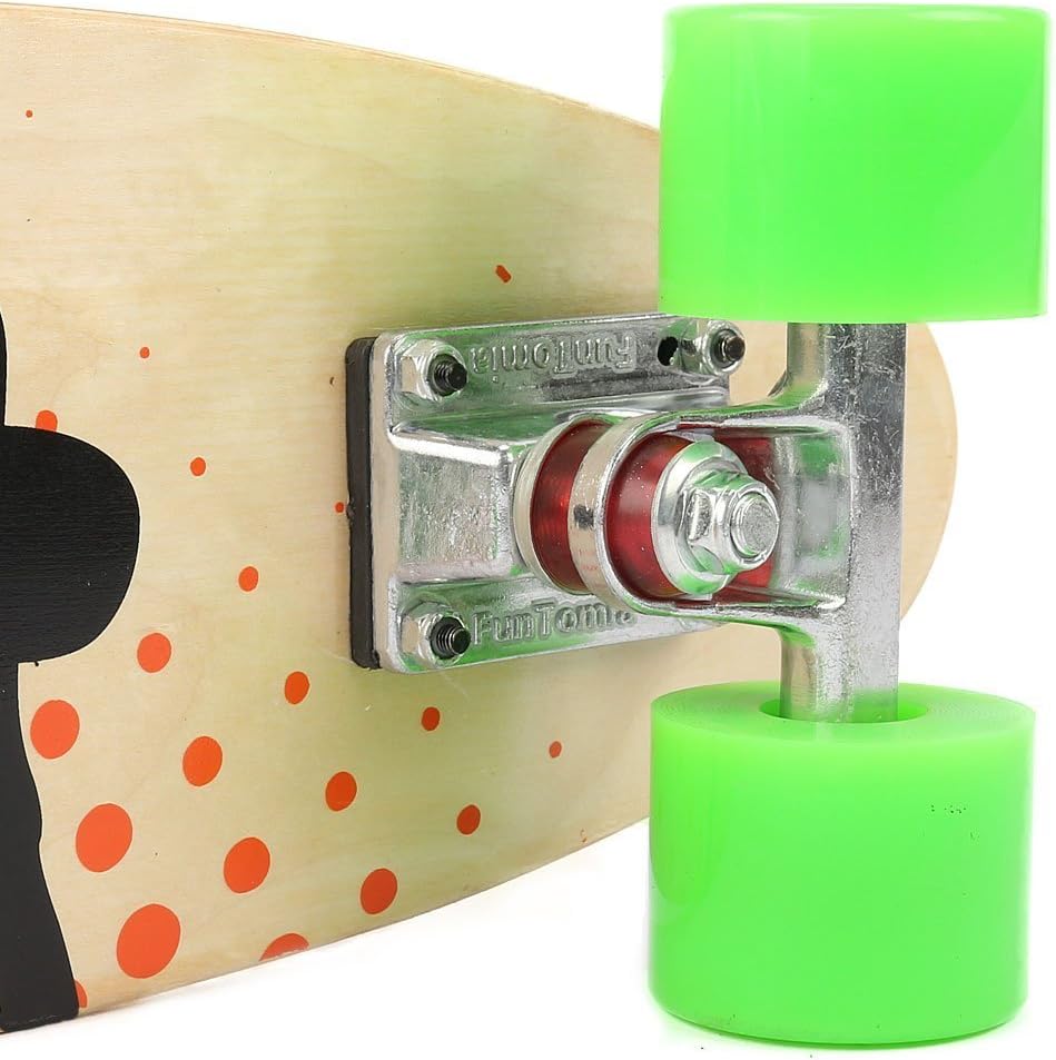 Mini-Board Cruiser, Orange Skater / mit grünen Rollen
