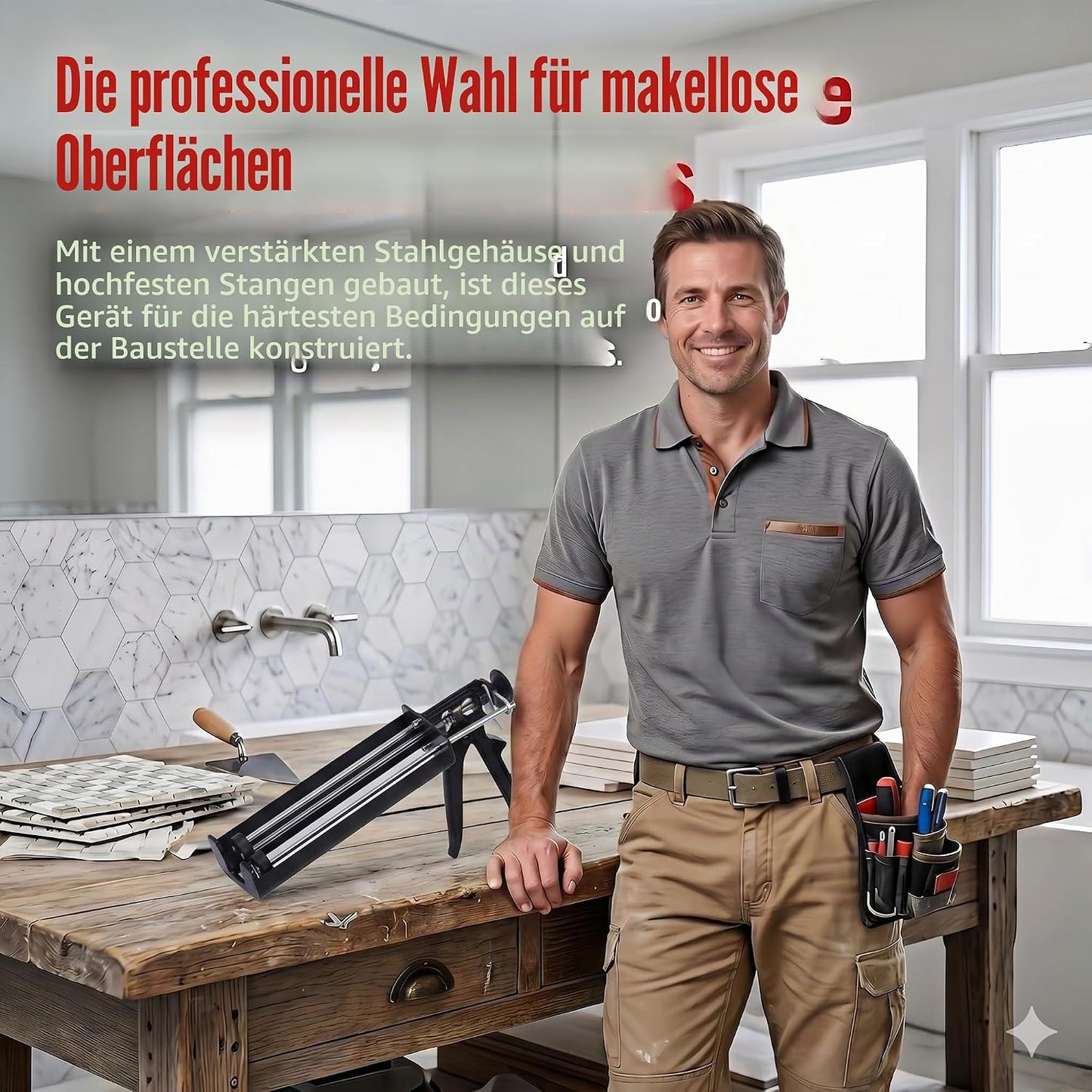 Doppelkartuschenpistole für Klebstoffe und Dichtstoffe