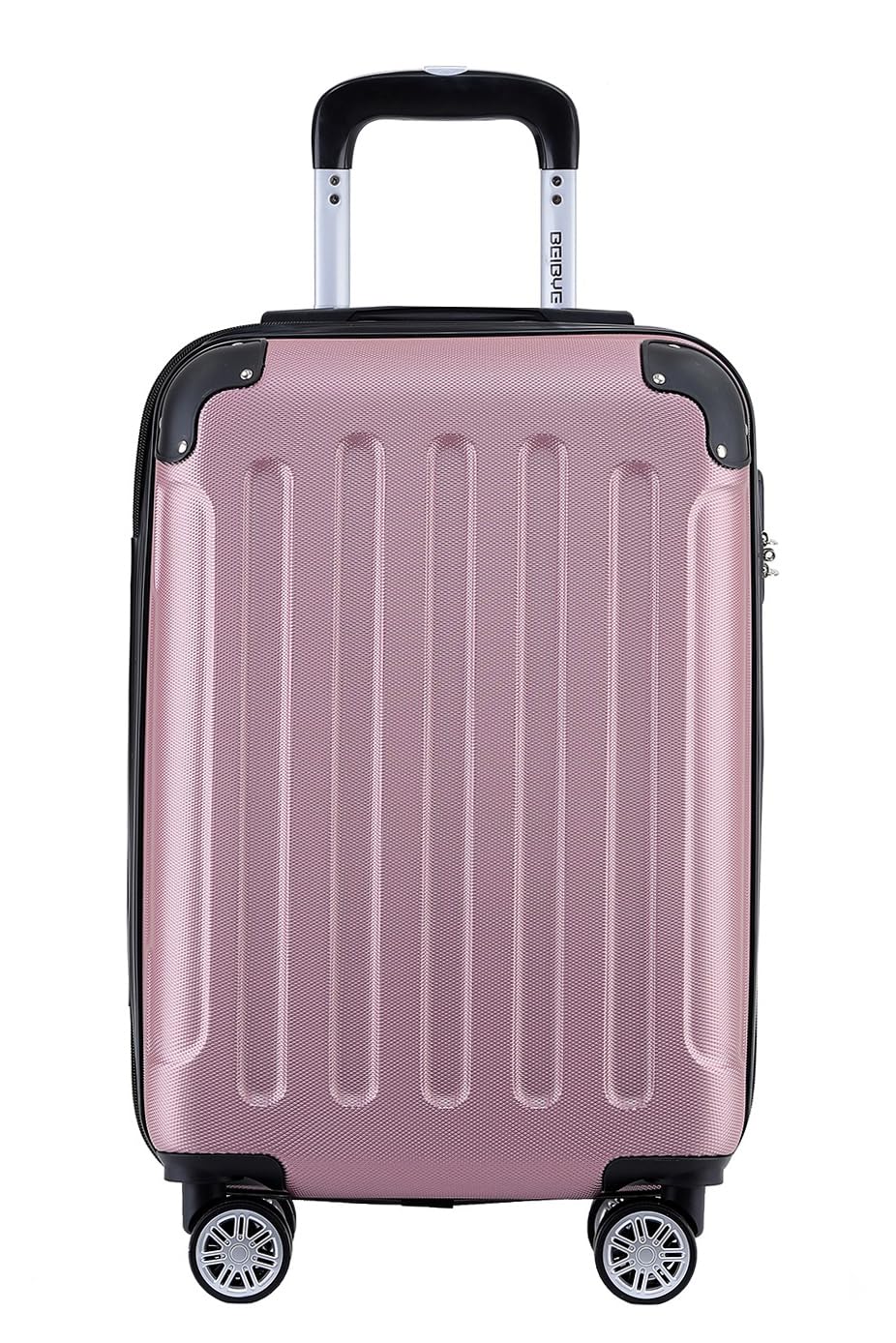 Hartschalenkoffer Rollkoffer mit Zahlenschloss (55 cm), Princess-pink Small-55 cm