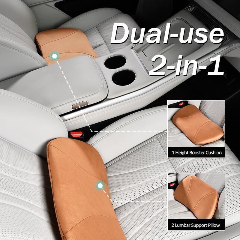 Lendenstützkissen mit Memory Foam für Auto & Büro, Wein