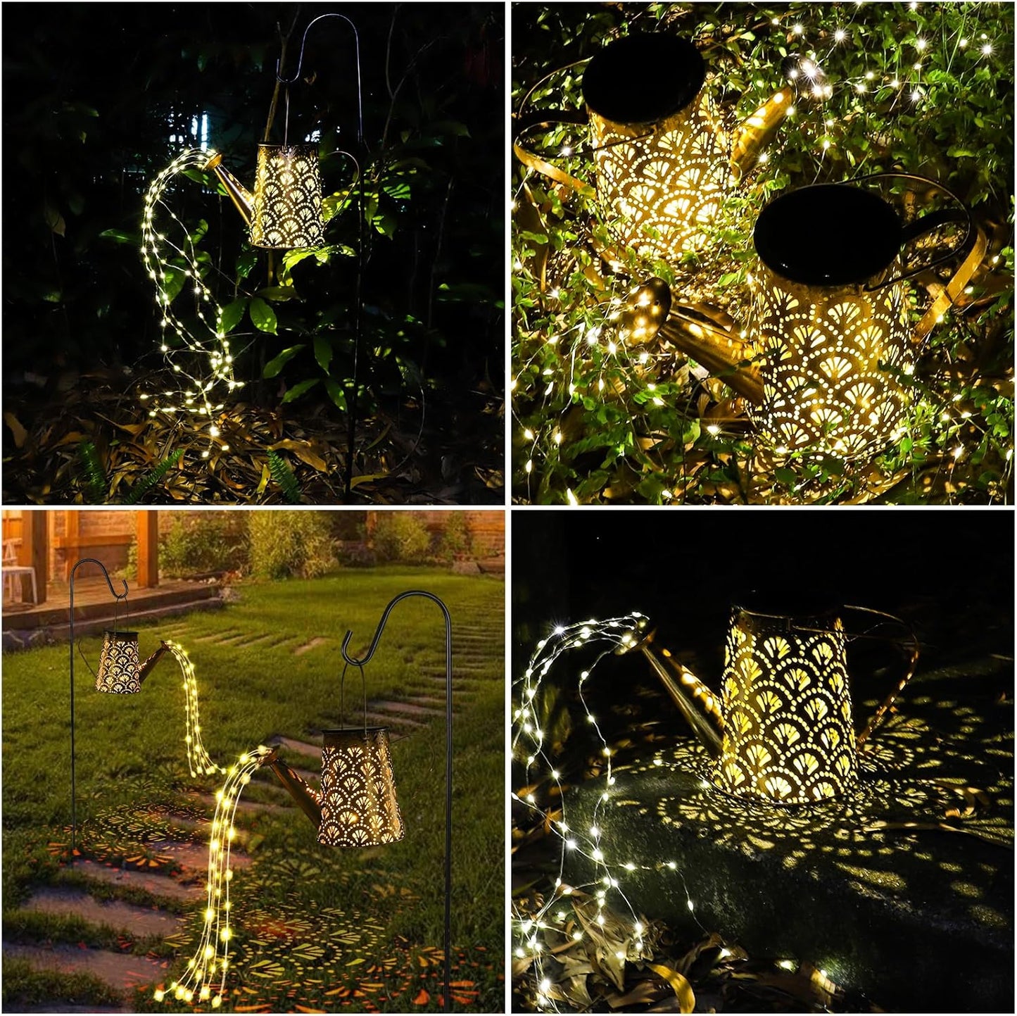 Solar Giesskanne mit LED-Gartenlichtern, Fächer