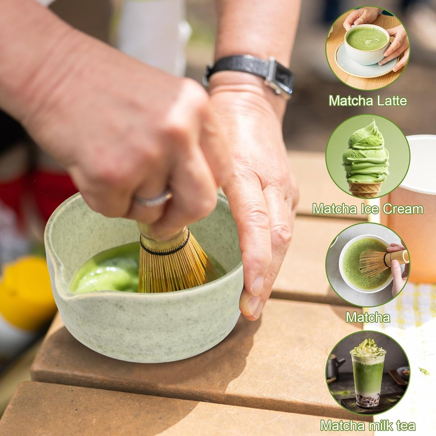 Japanisches Matcha Tee Set, Hellgrün