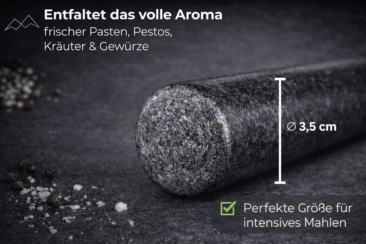 Granit-Mörser mit Stössel