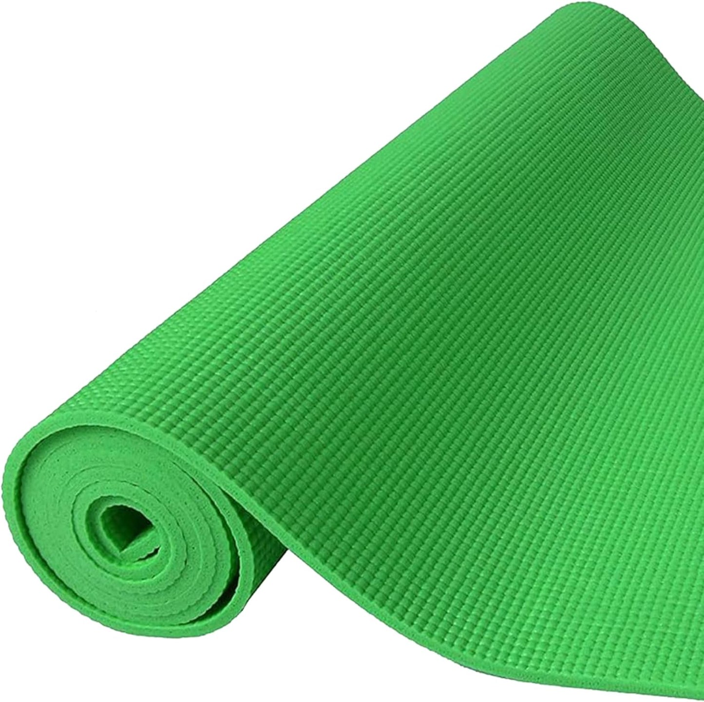 Yogamatte mit Tragegurt, 1/4" grün