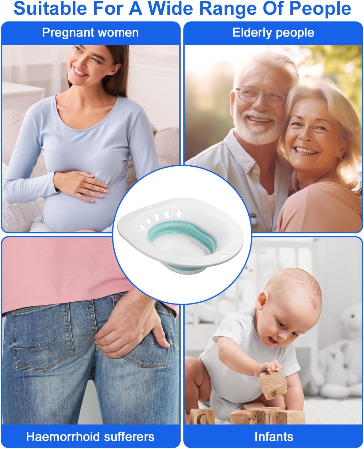 Faltbares Sitzbad für Hämorrhoiden & Wochenbettpflege