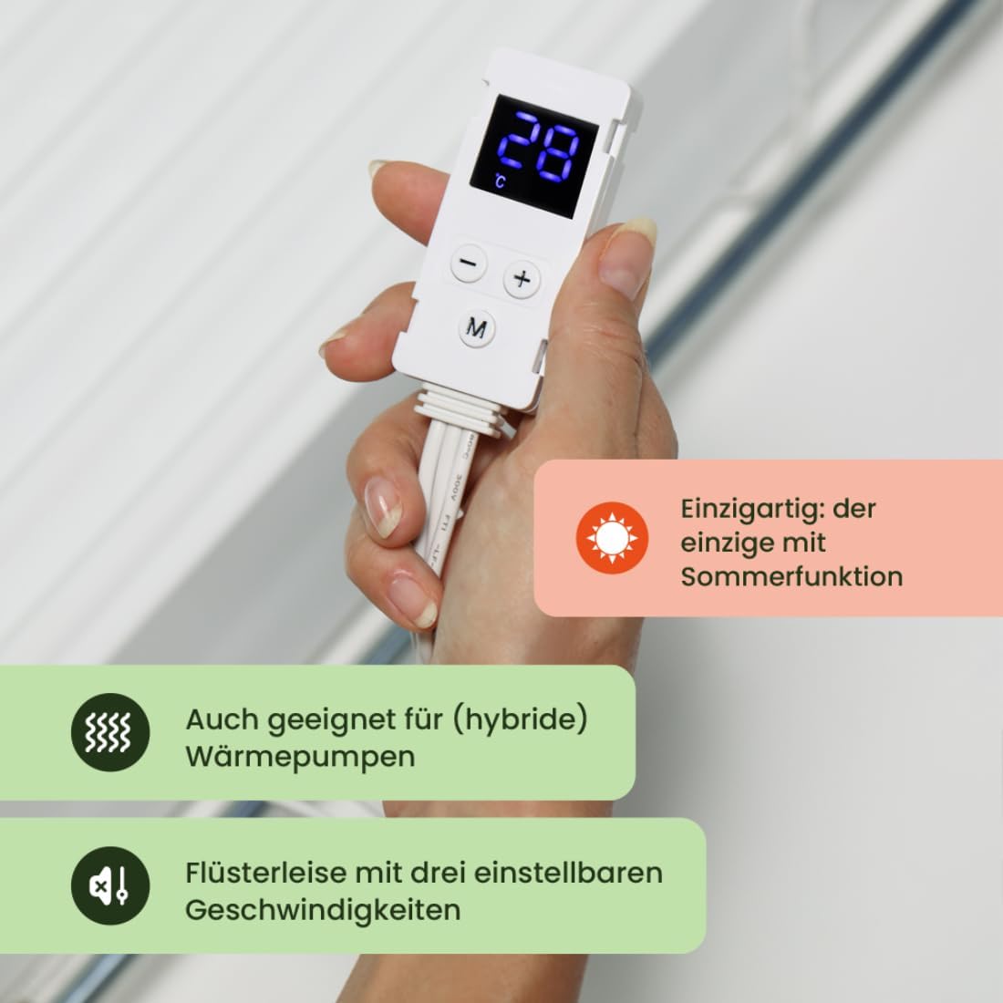 Heizkörper-Ventilator Duo-Set mit Energiesensor, Control Sensor