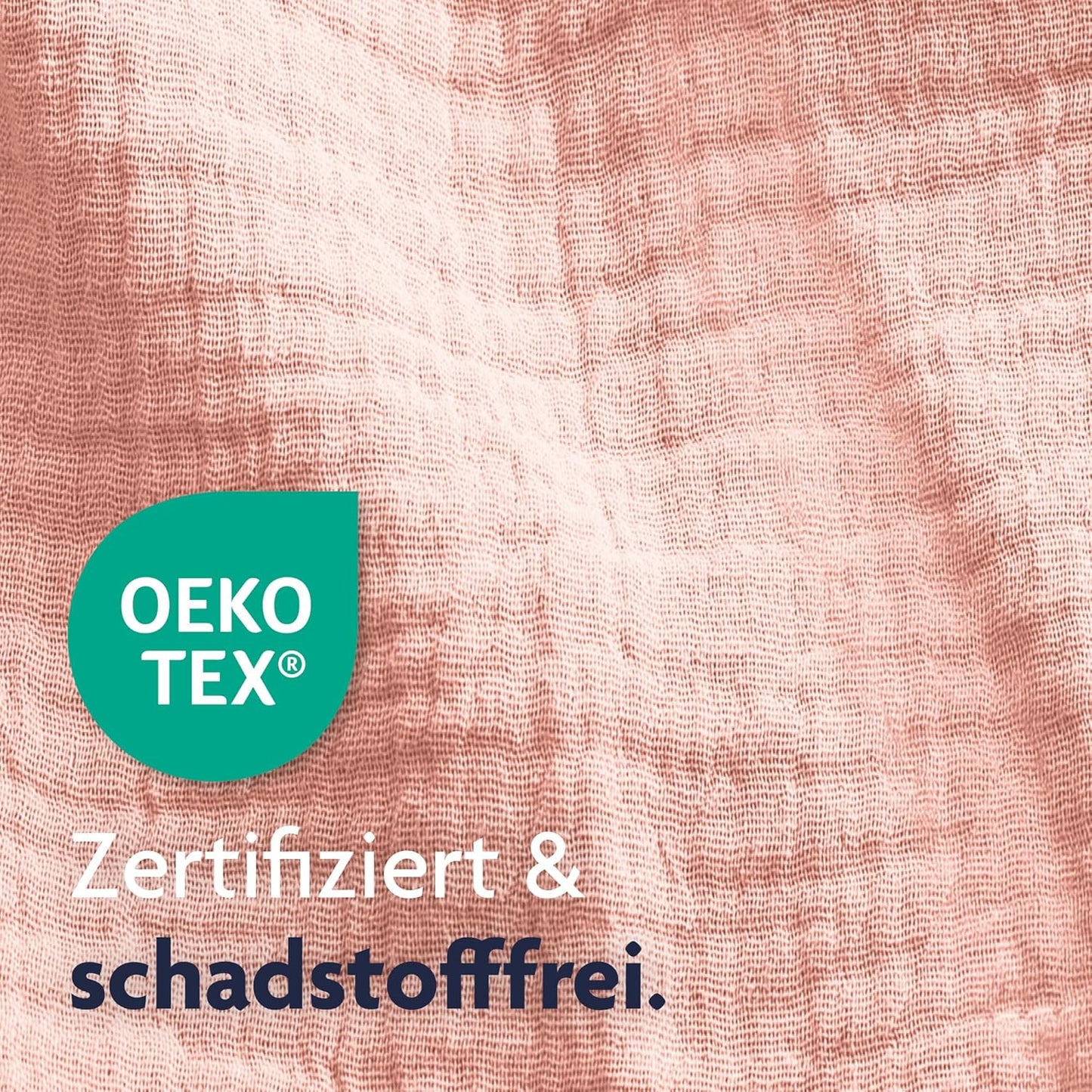 Stillkissen Musselin 3-in-1 aus Baumwolle, Dusty Rose