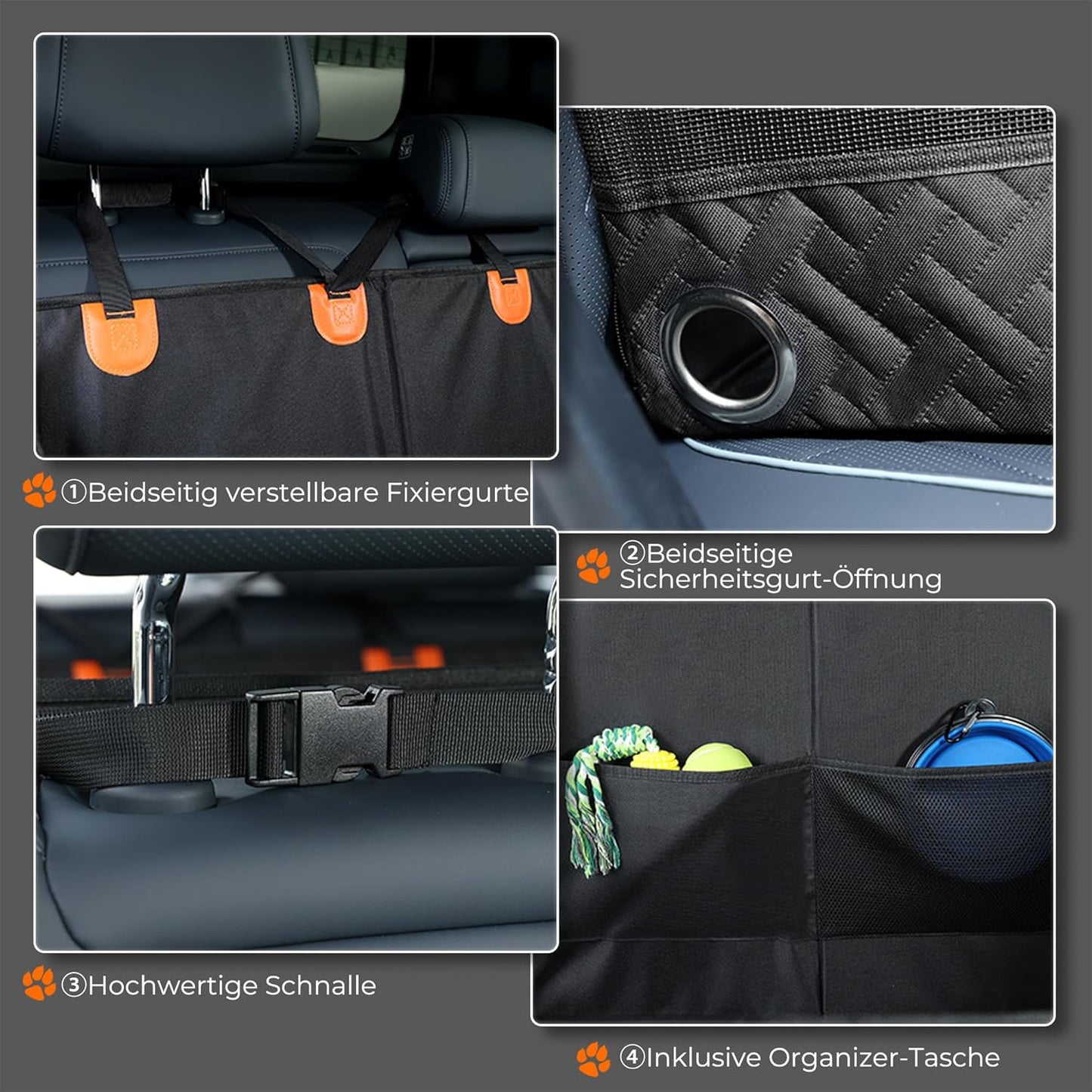 Grosser Hundeautositz mit wasserfester Matte