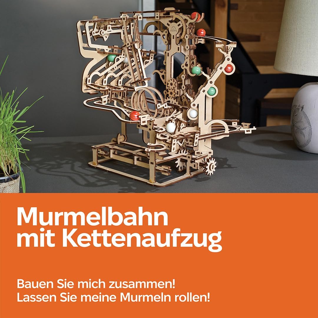 Murmel-Kettenbahn 3D Puzzle, Marble Run Chain Hoist