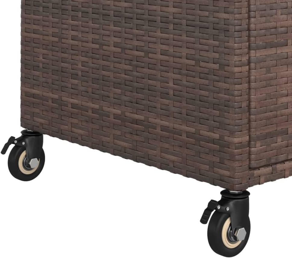 Servierwagen mit Schublade und Rollen, Braun