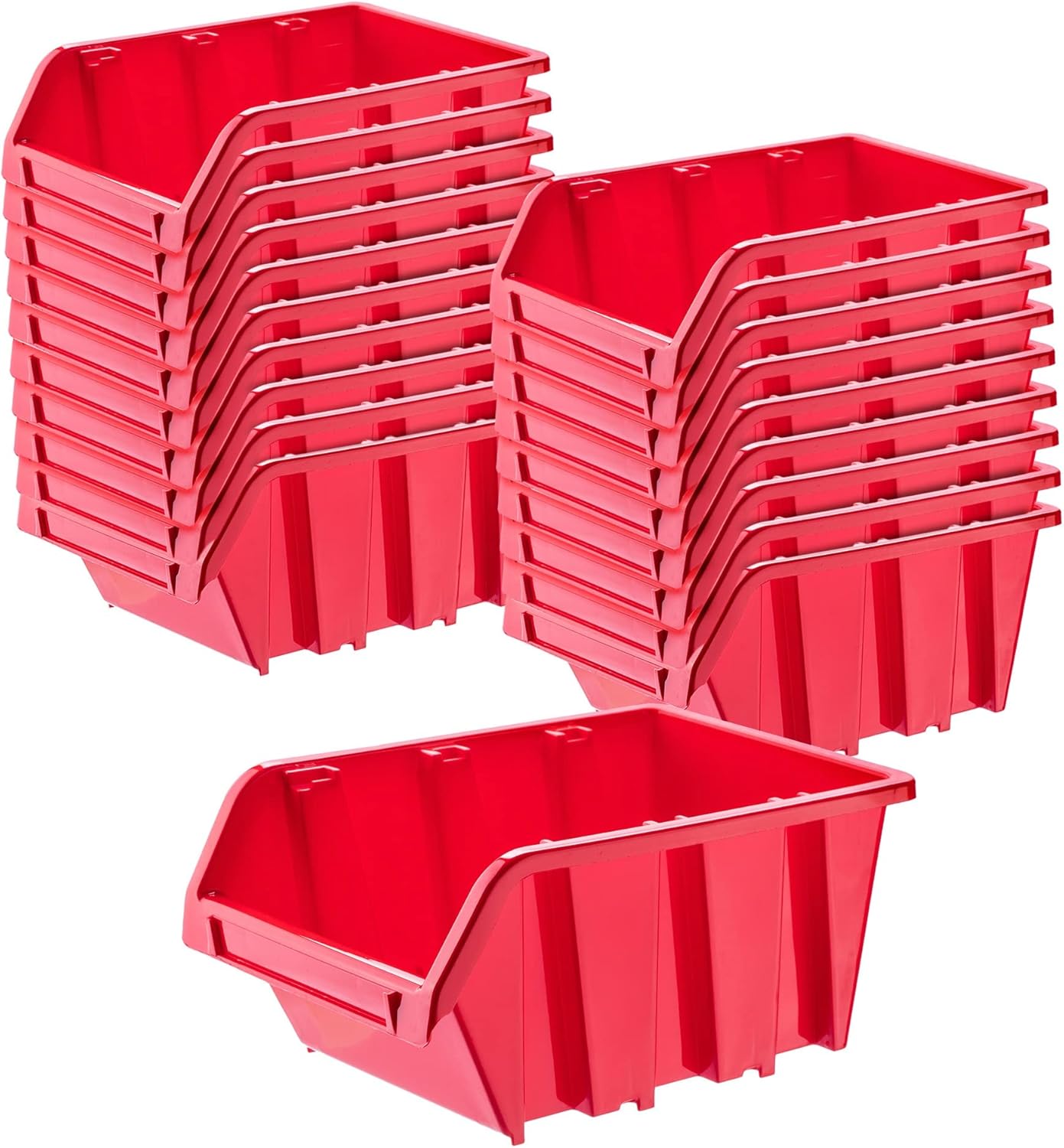 Werkstatt-Stapelkiste Set, 390x240mm Rot 20 Stück