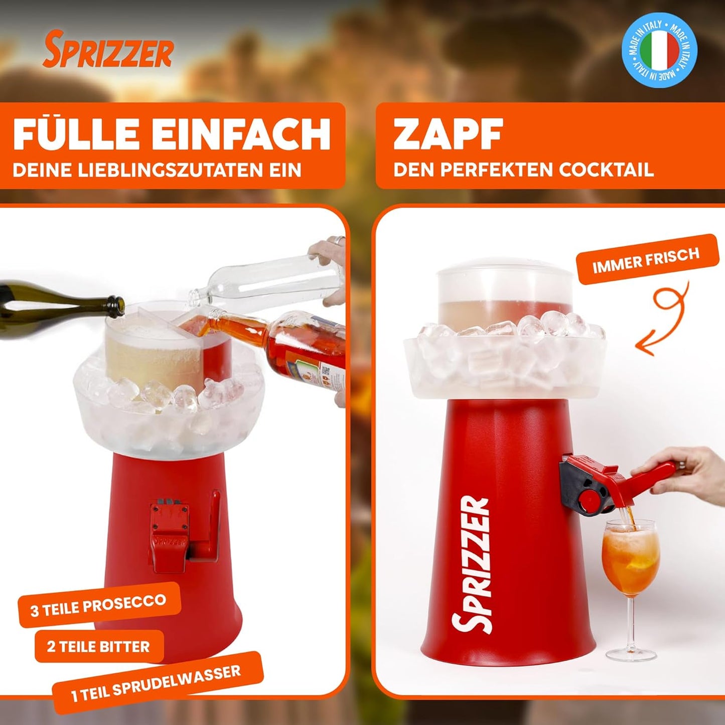 Getränkespender, Rot
