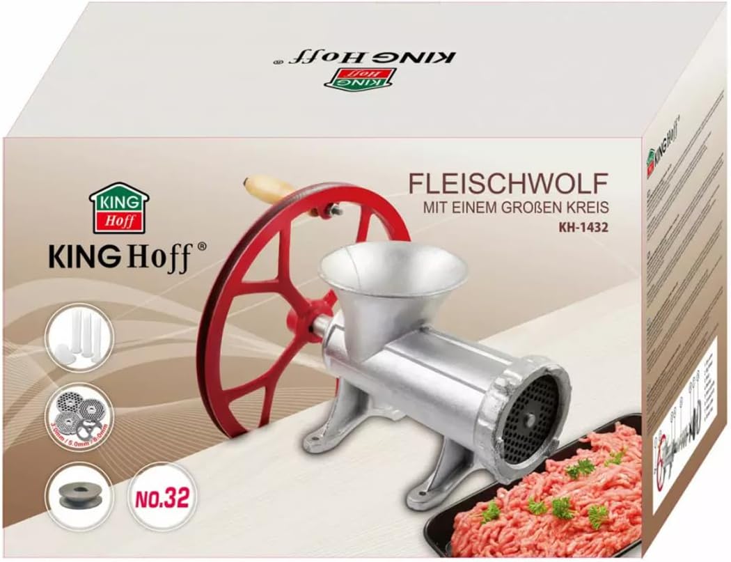 KH-1432 manueller Fleischwolf Grösse 32 mit Zubehör