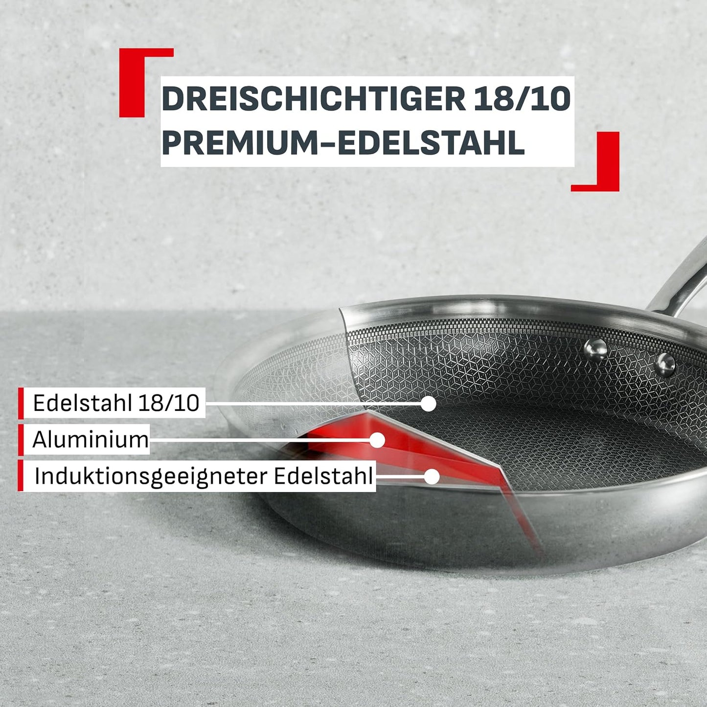 Master Mesh Bratpfanne, Keramik "Neu" - Bratpfanne 28 cm