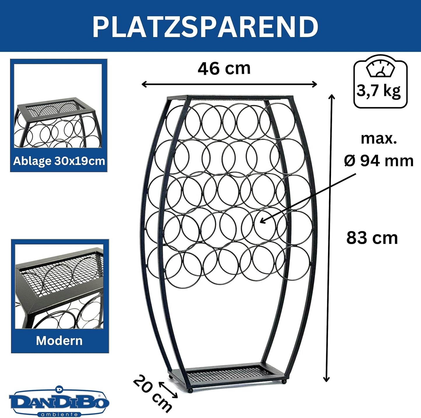 Weinregal in Fass-Optik