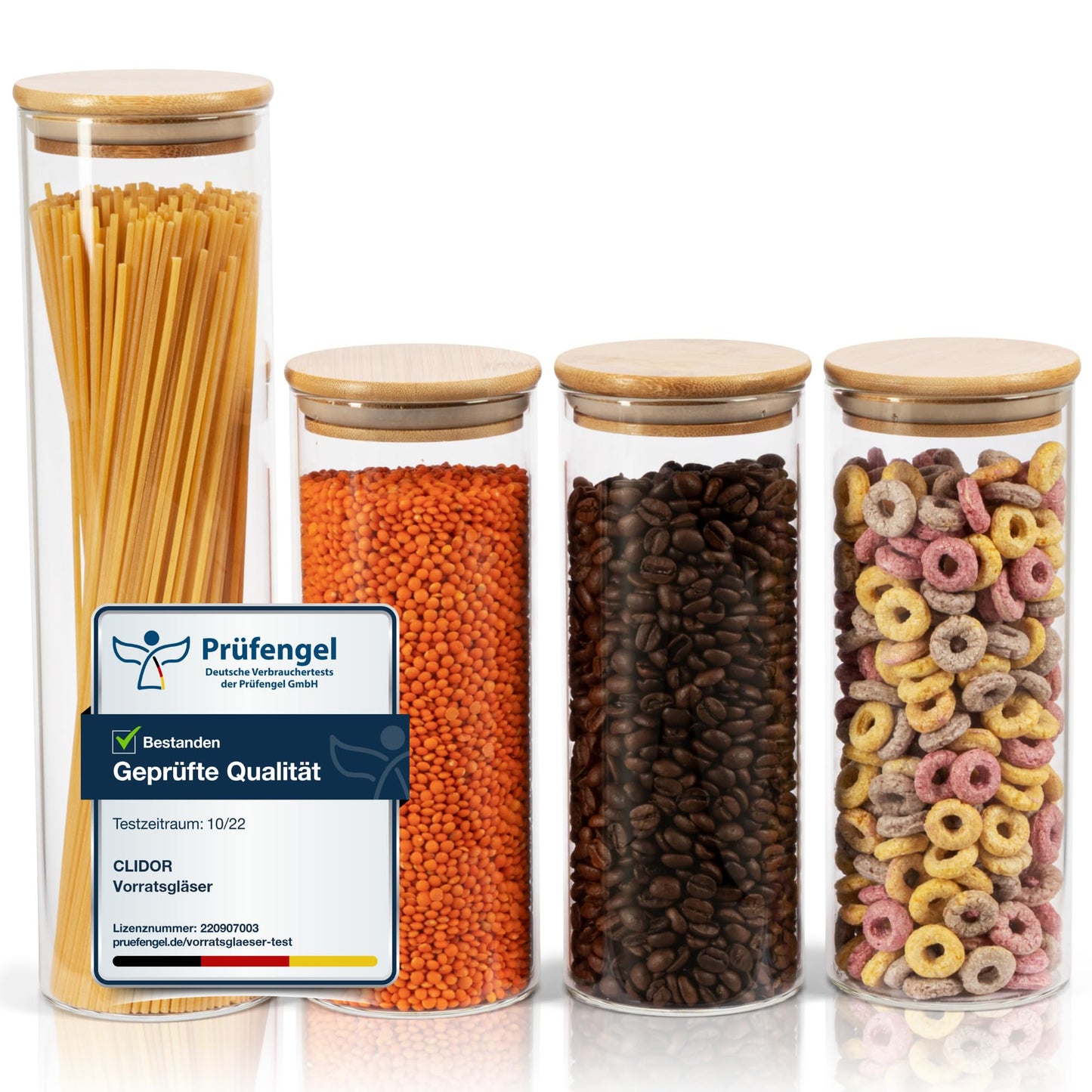 4-teiliges Vorratsgläser-Set, 4er Rund