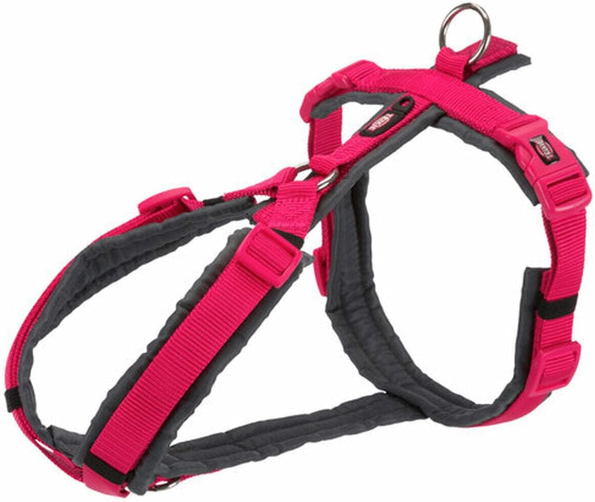New Premium Trekking Hundegeschirr, Fuchsia/Graphit S-M