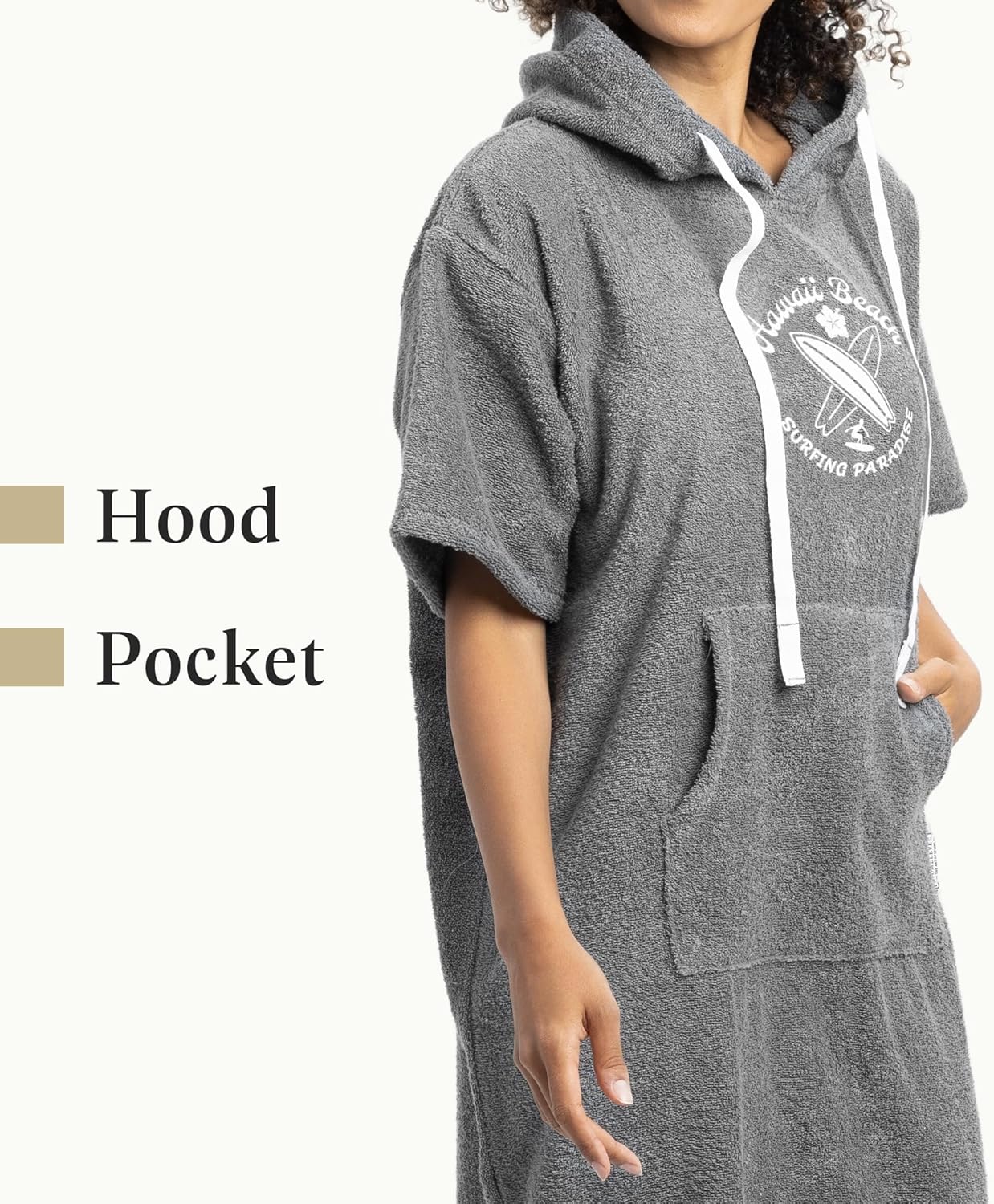 Badeponcho Unisex, L-XL Anthrazit