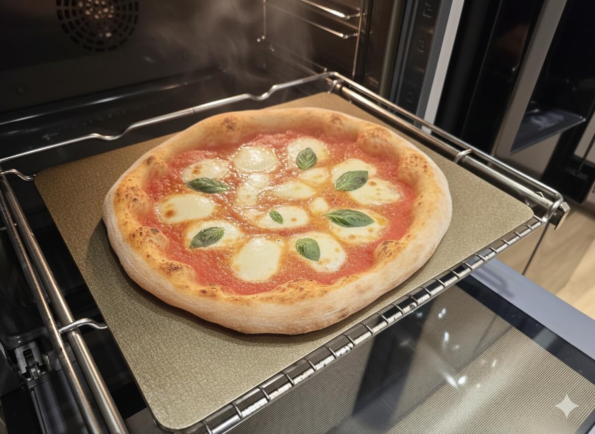 Pizzabackstahl für Ofen und Grill