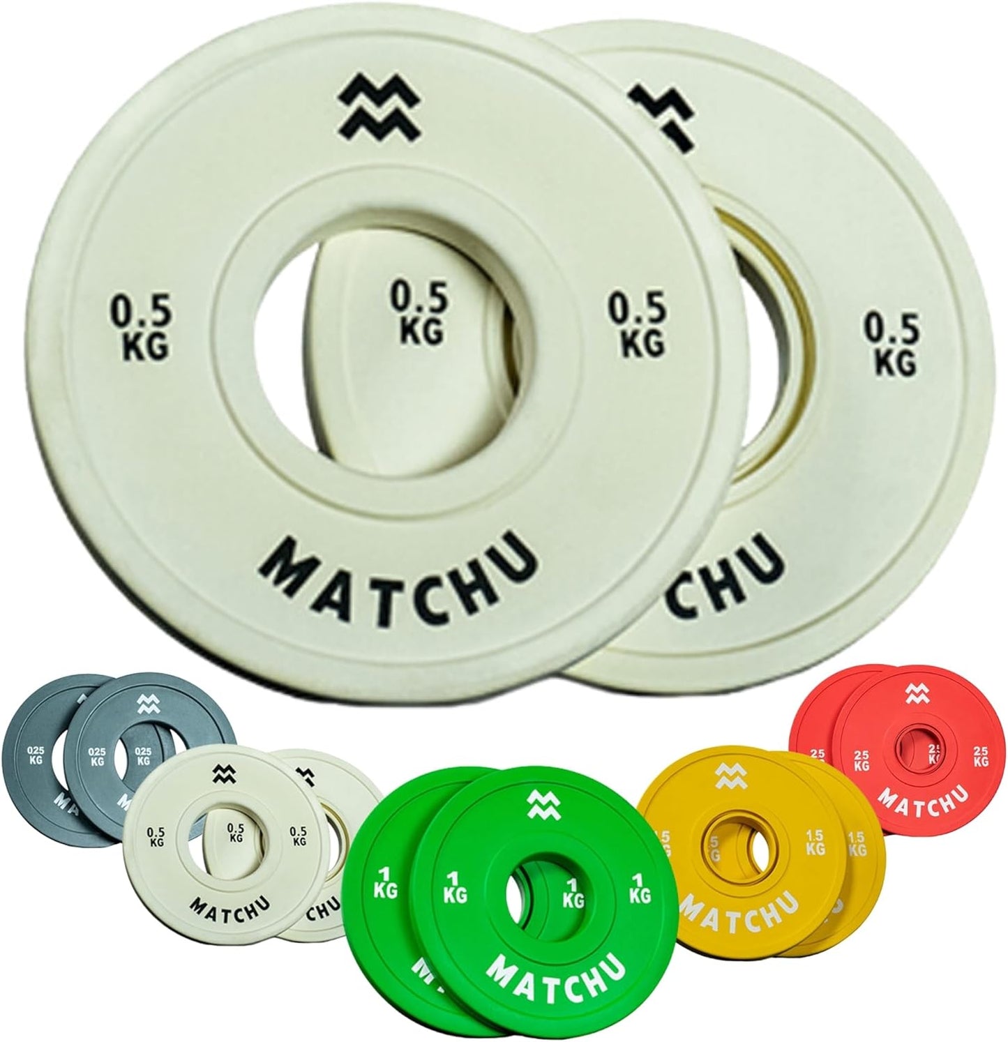2er-Set Mini-Hantelscheiben (0,5 kg), Beige - 0,5 KG