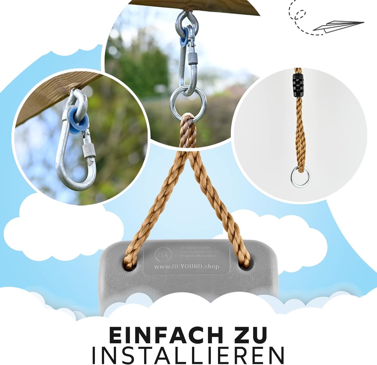 SKY STORMER Kinderschaukel, Grau