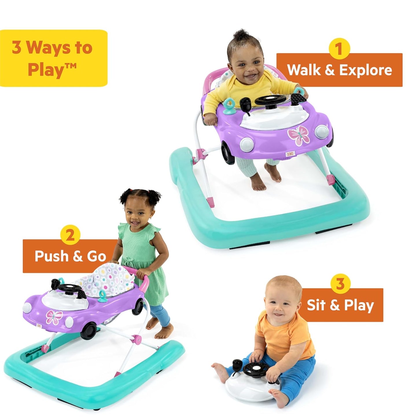 Little Speedster 3-in-1 Auto Lauflernhilfe, Little Speedster, Lila