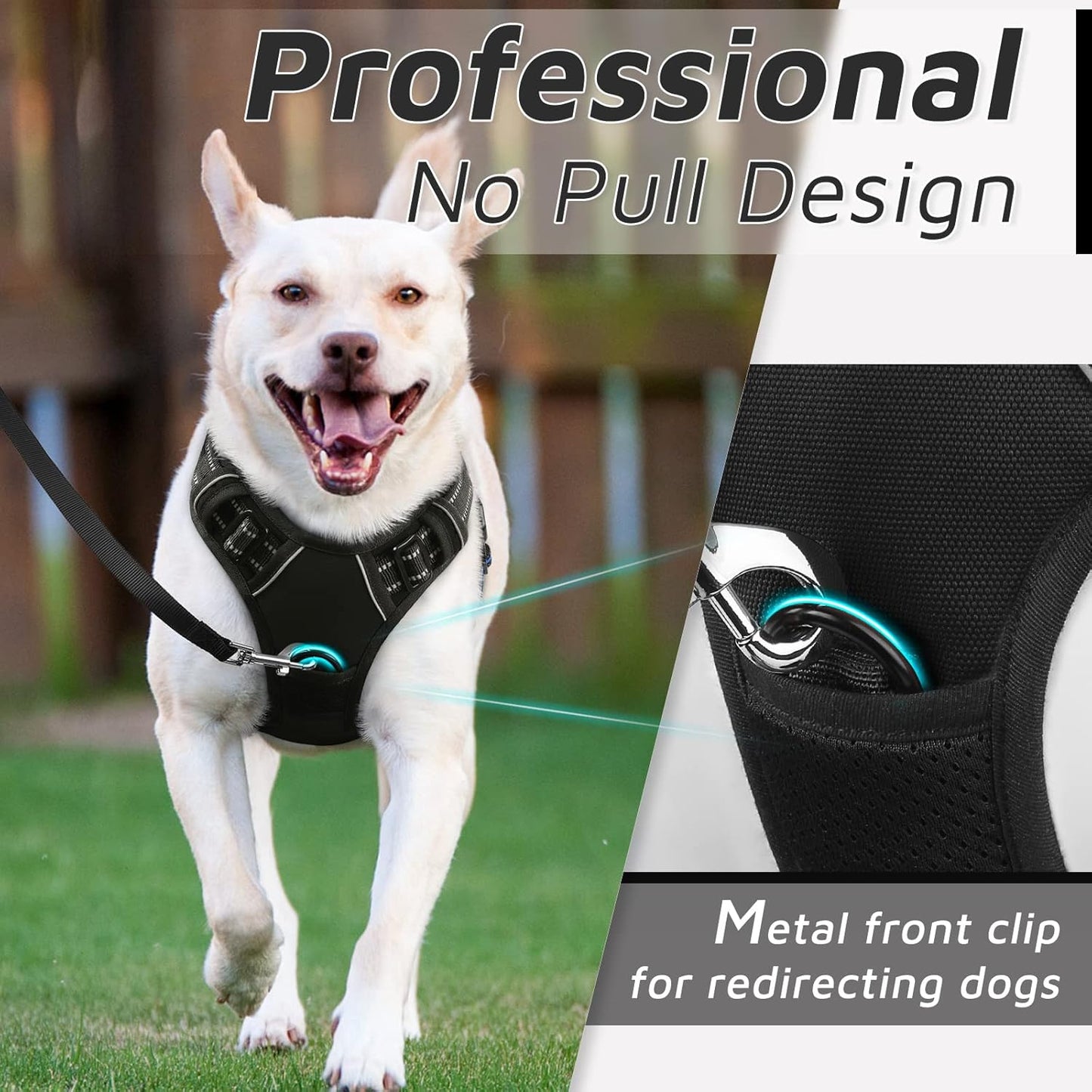 Hundegeschirr, XL (1er Pack), Schwarz