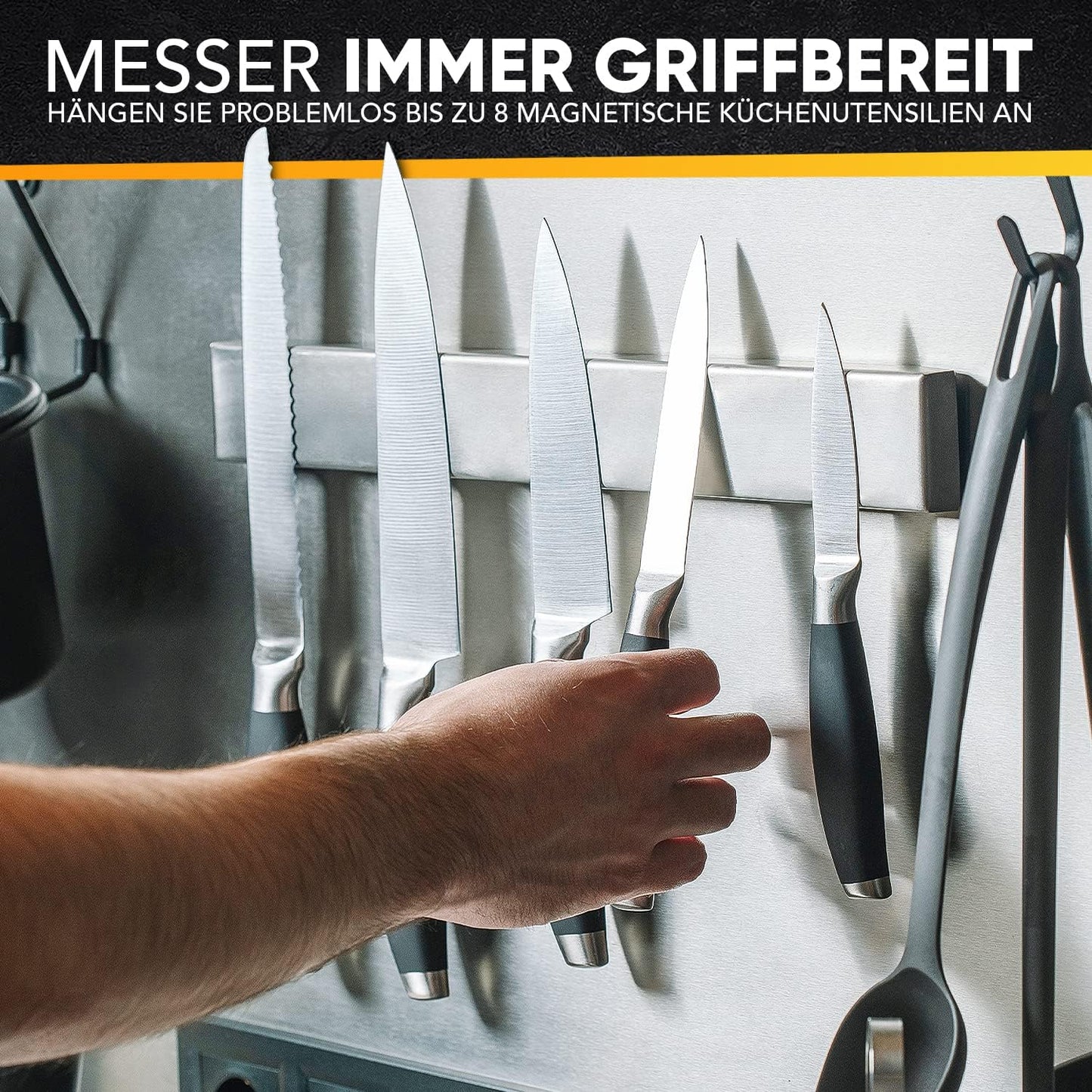 Magnetleiste, 40 cm Edelstahl