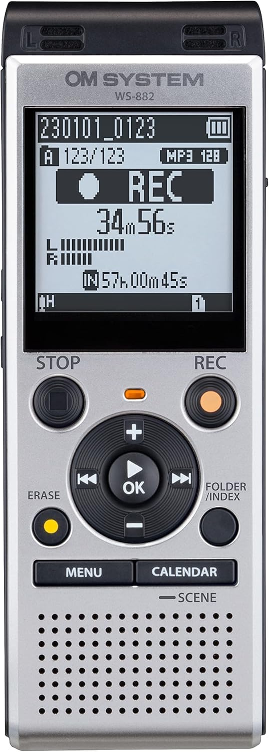 WS-882 Digitaler Voice Recorder mit Stereomikrofonen, 4GB