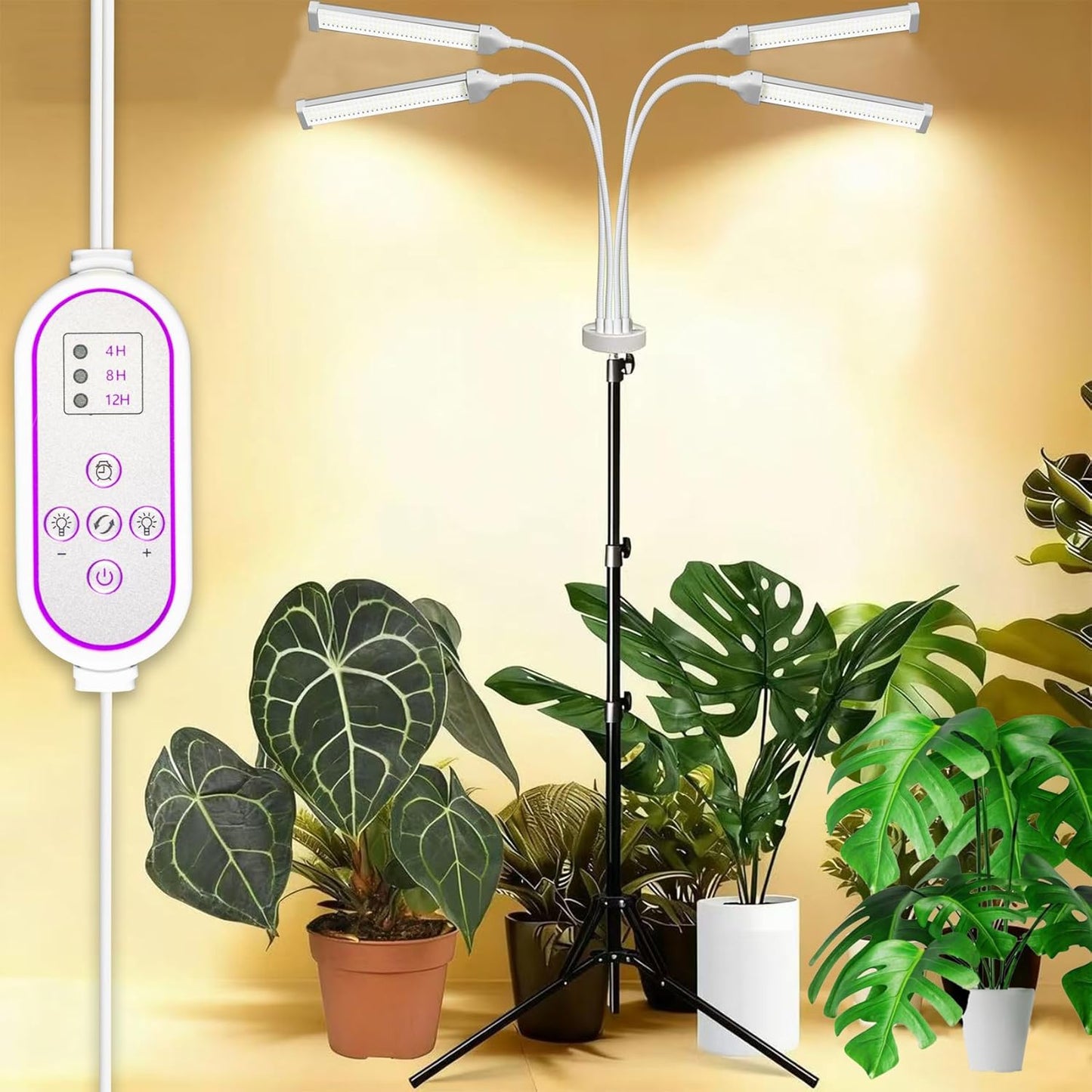 LED-Pflanzenlampe mit Ständer und Zeitschaltuhr, 420 LEDs Stand