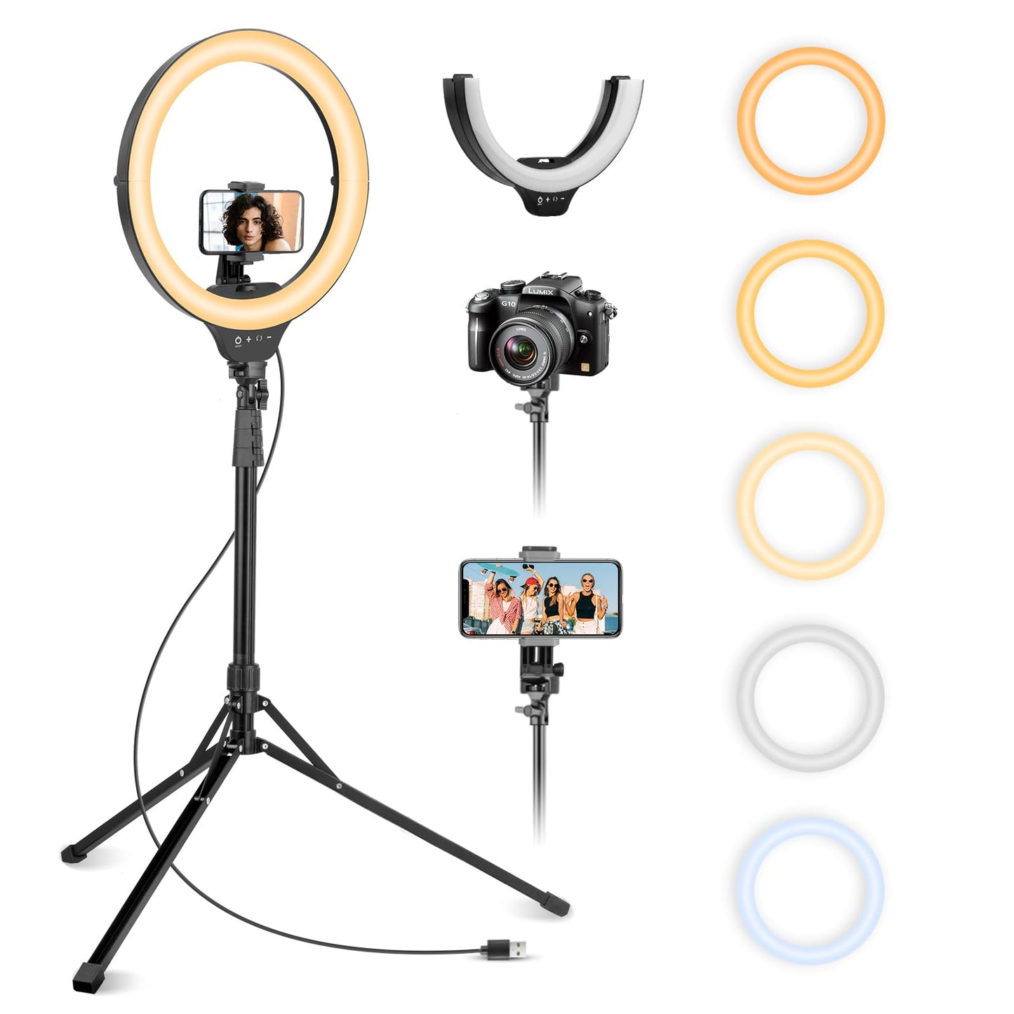 Ringlicht mit Stativ, 14 Zoll