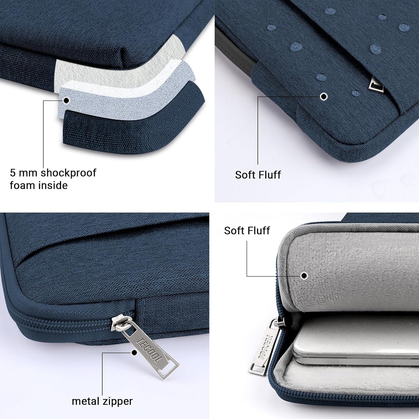 Laptop-Schutzhülle für 14 Zoll Geräte, 14 Zoll / Macbook Air 15 Denim Blau