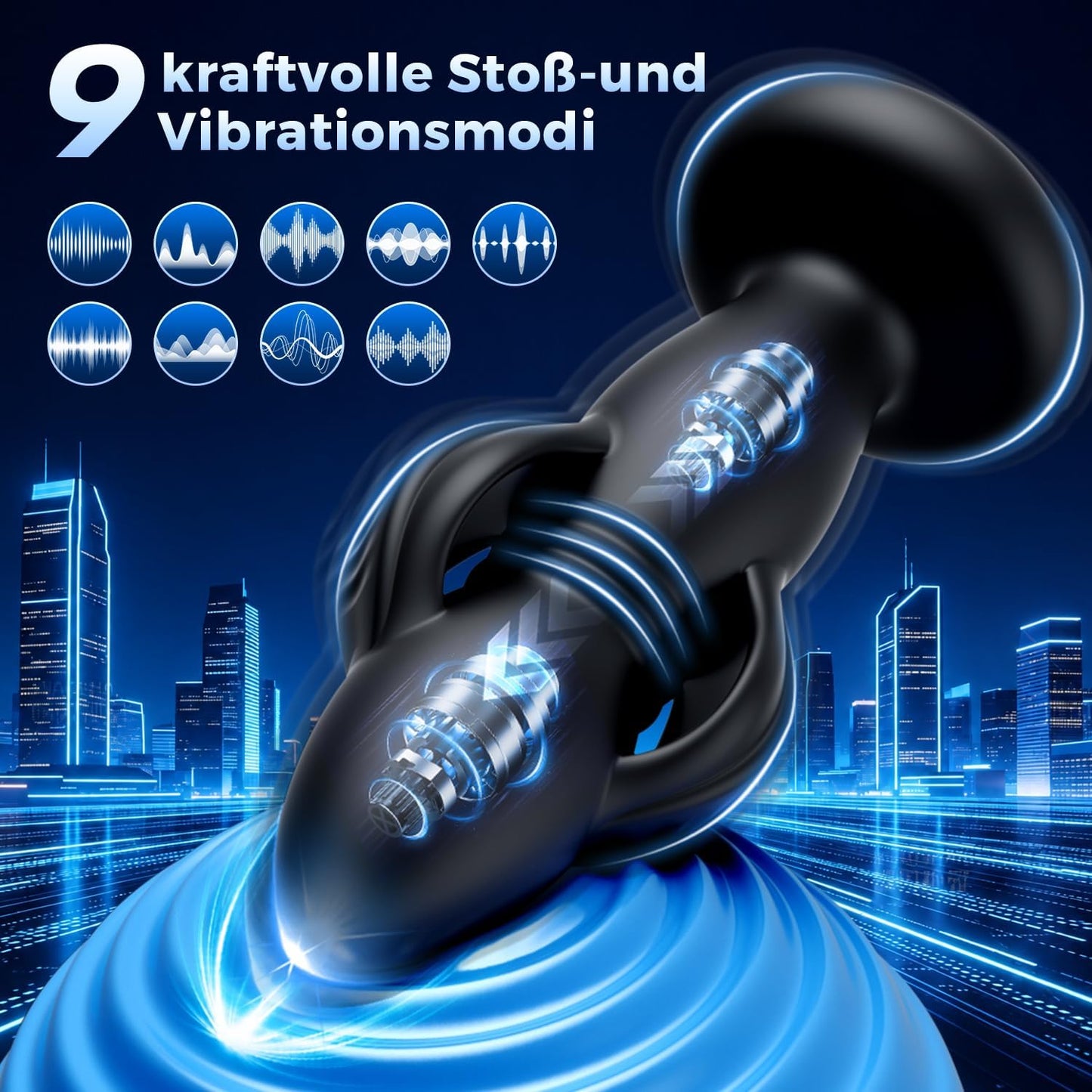 3-in-1 Prostata Vibrator mit Stossfunktion