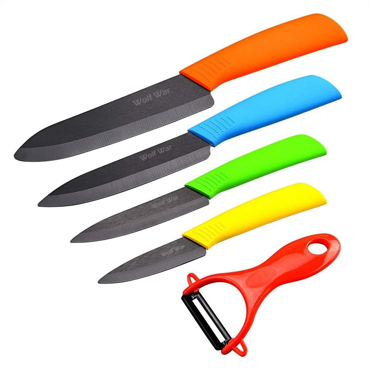 5-teiliges Keramikmesser-Set mit Schäler, Farbe