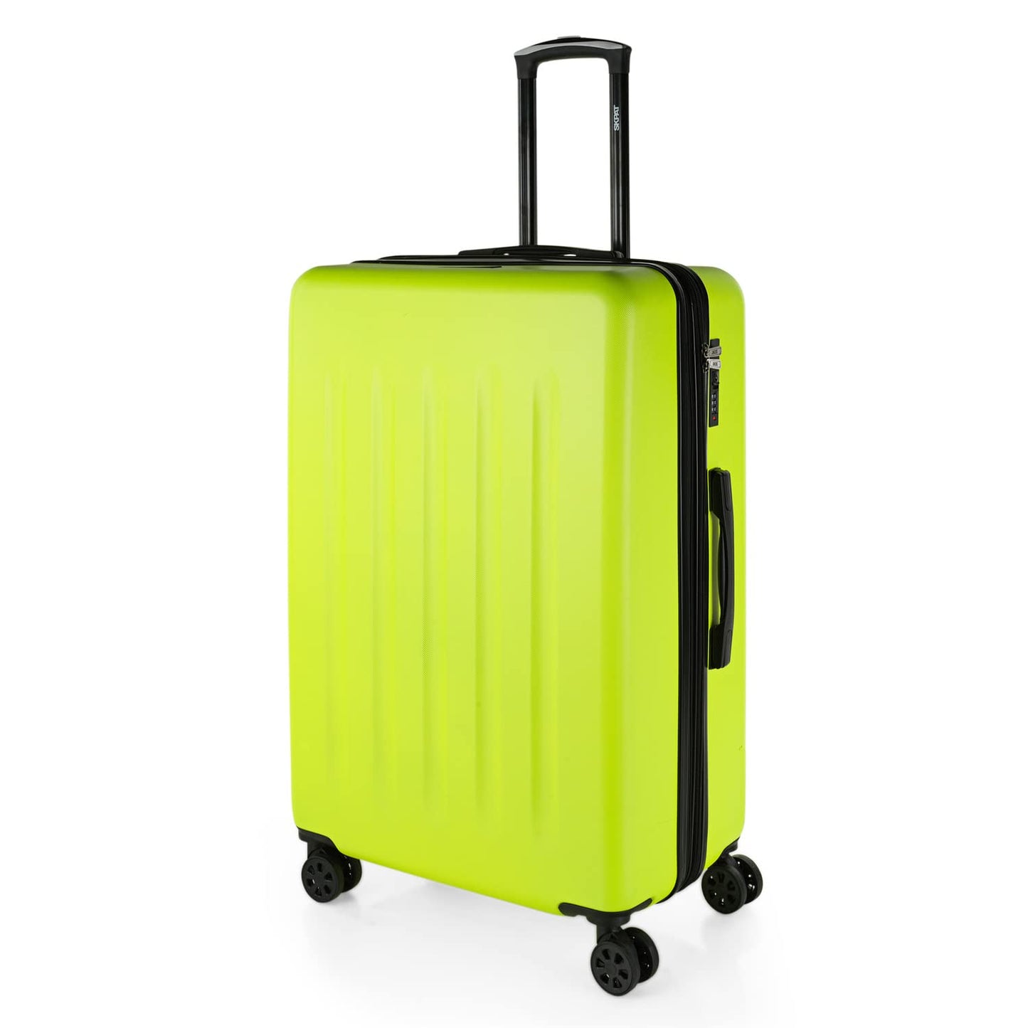 Reisekoffer mit Zahlenschloss, 4 Räder, leicht, Pistaziengrün M