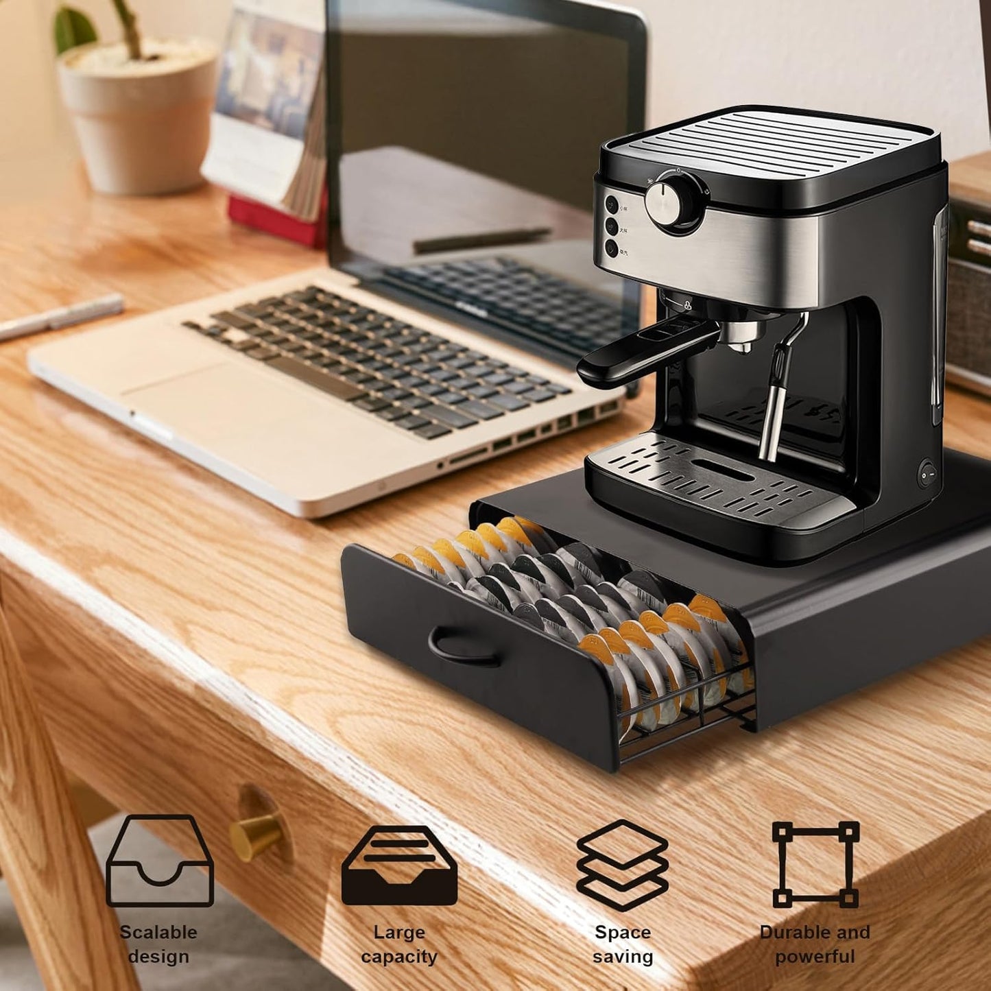 Kapselhalter-Schublade für 64 Tassimo Kapseln