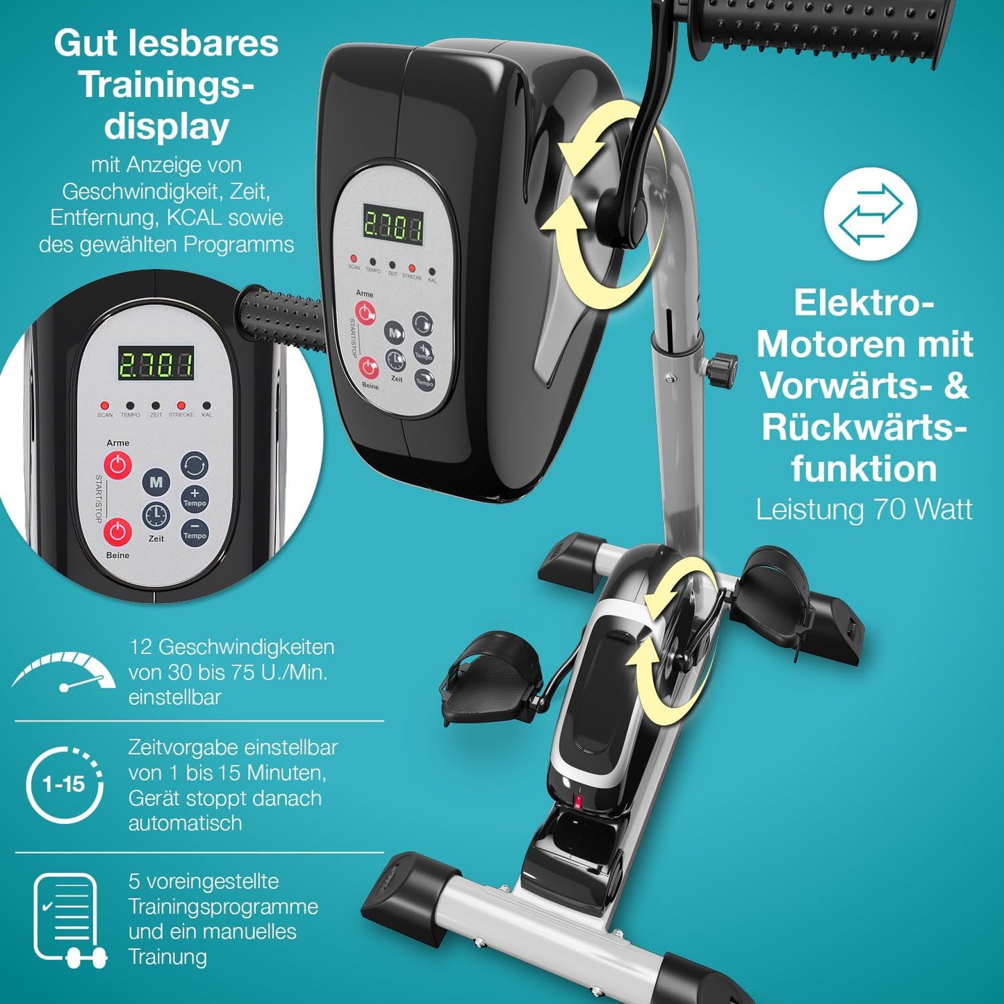 2in1 Arm- und Beintrainer mit Motorunterstützung, Arm- und Beintrainer 2.1