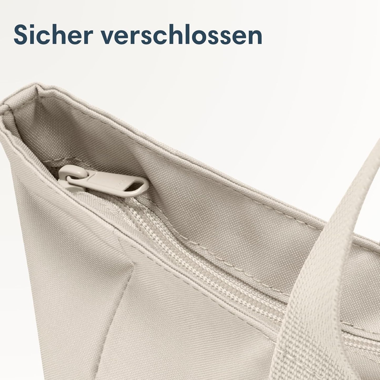 Strandtasche Linn XXL mit Reissverschluss, Sand