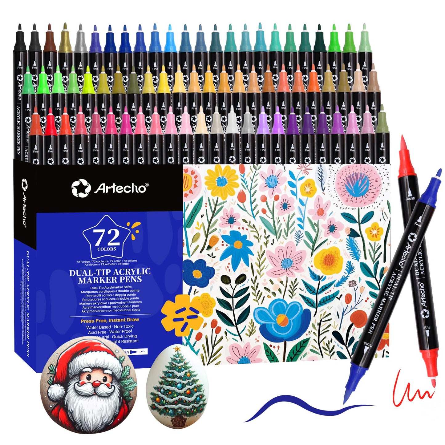 Dual Tip Acrylmarker-Set, 72 Farben(Dual Tip)