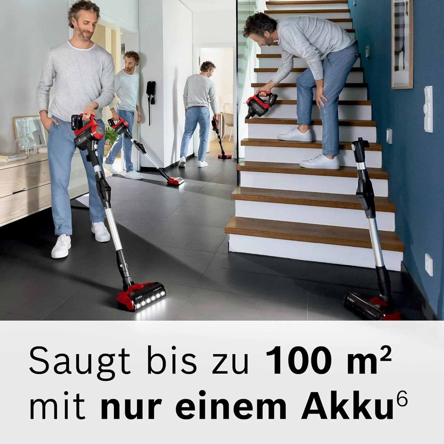 Akku-Staubsauger Unlimited 7 ProAnimal, für Tierbesitzer Tornadrot