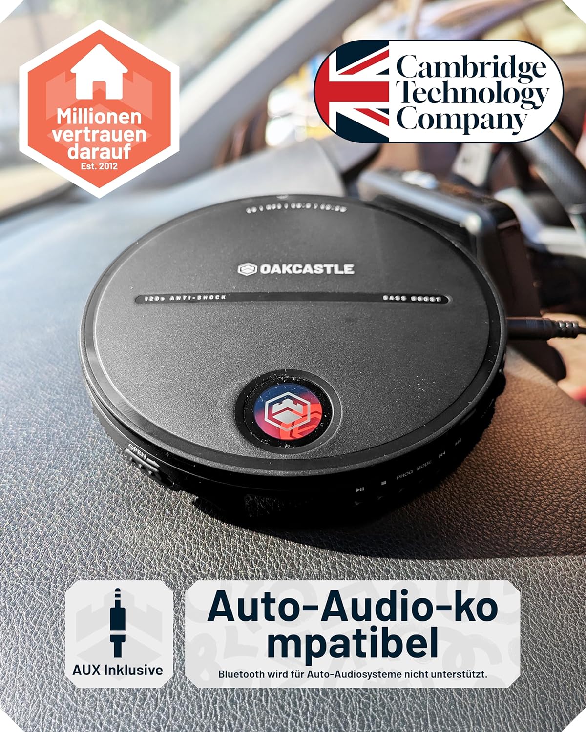 Tragbarer CD-Player mit Kopfhörern