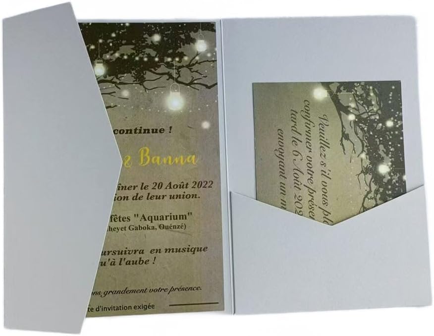 Hochzeitseinladungen (25 Stück), Silber