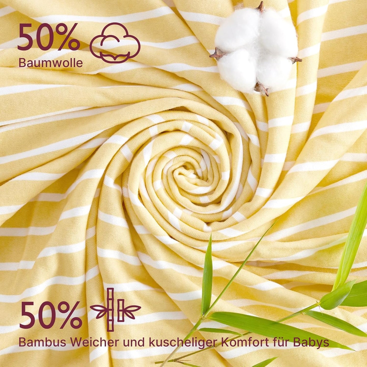 Kapuzentücher-Set für Babys, Gelb