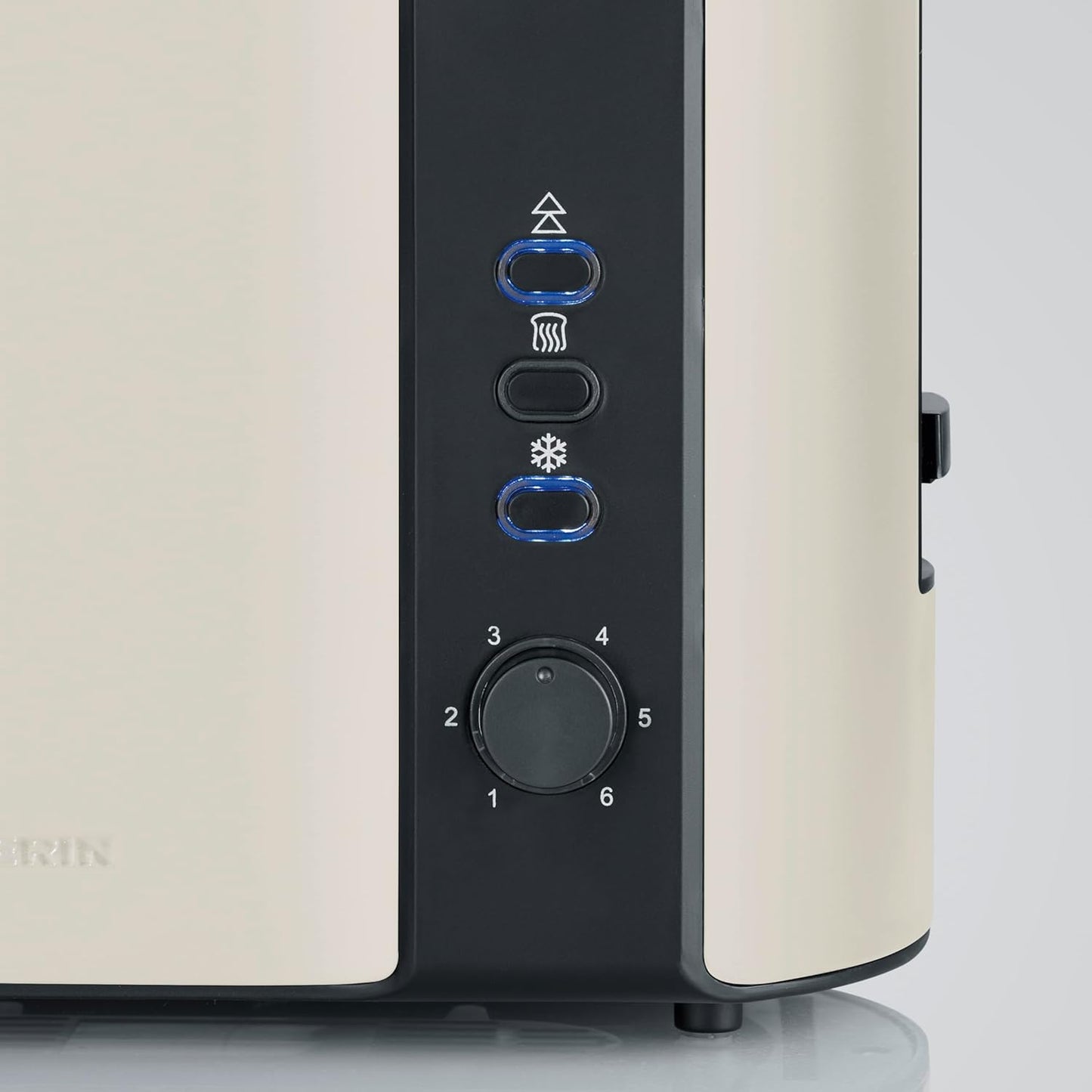 Toaster mit Brötchenaufsatz, Beige