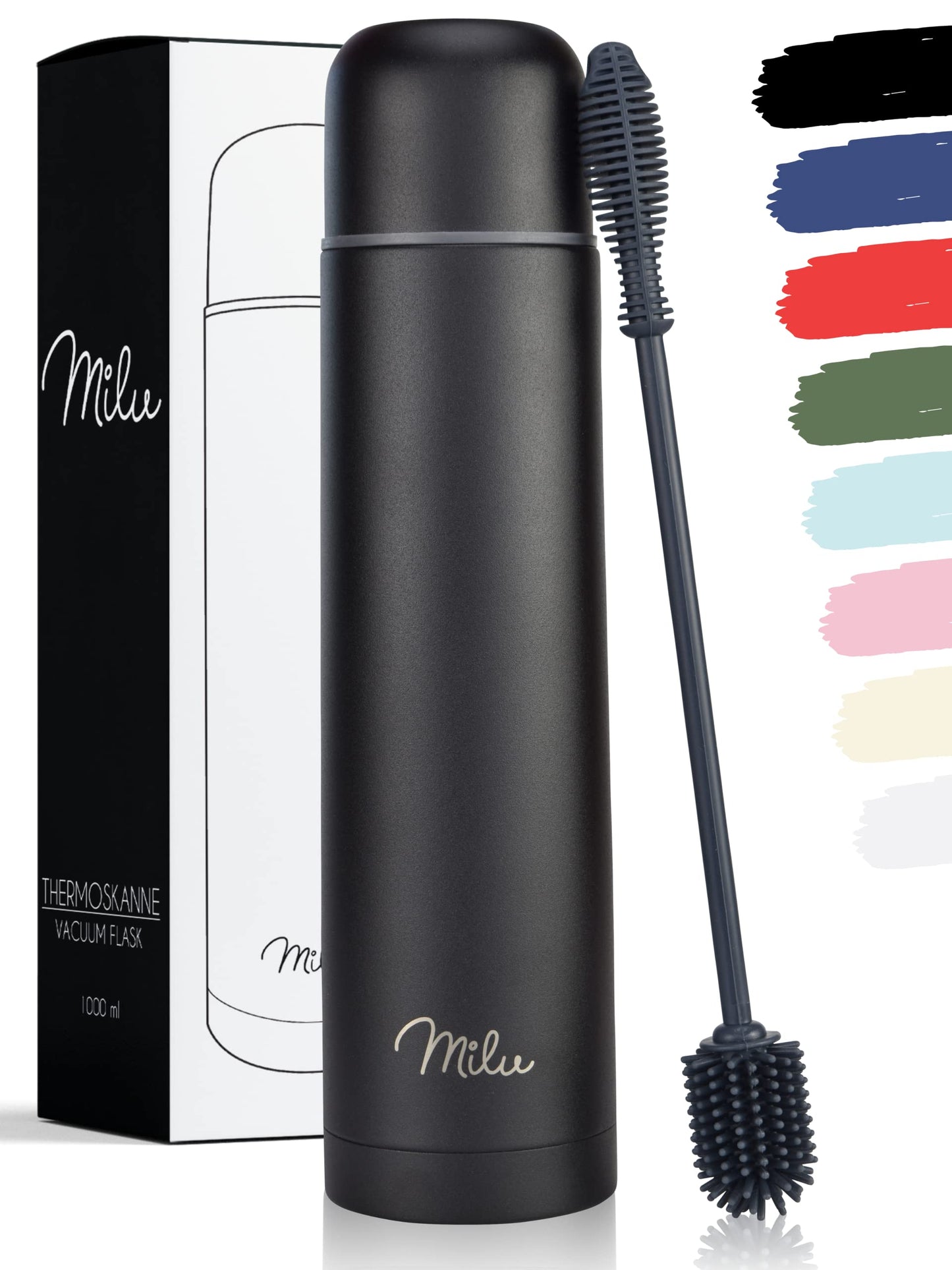 Thermoskanne, Schwarz, 1000ml