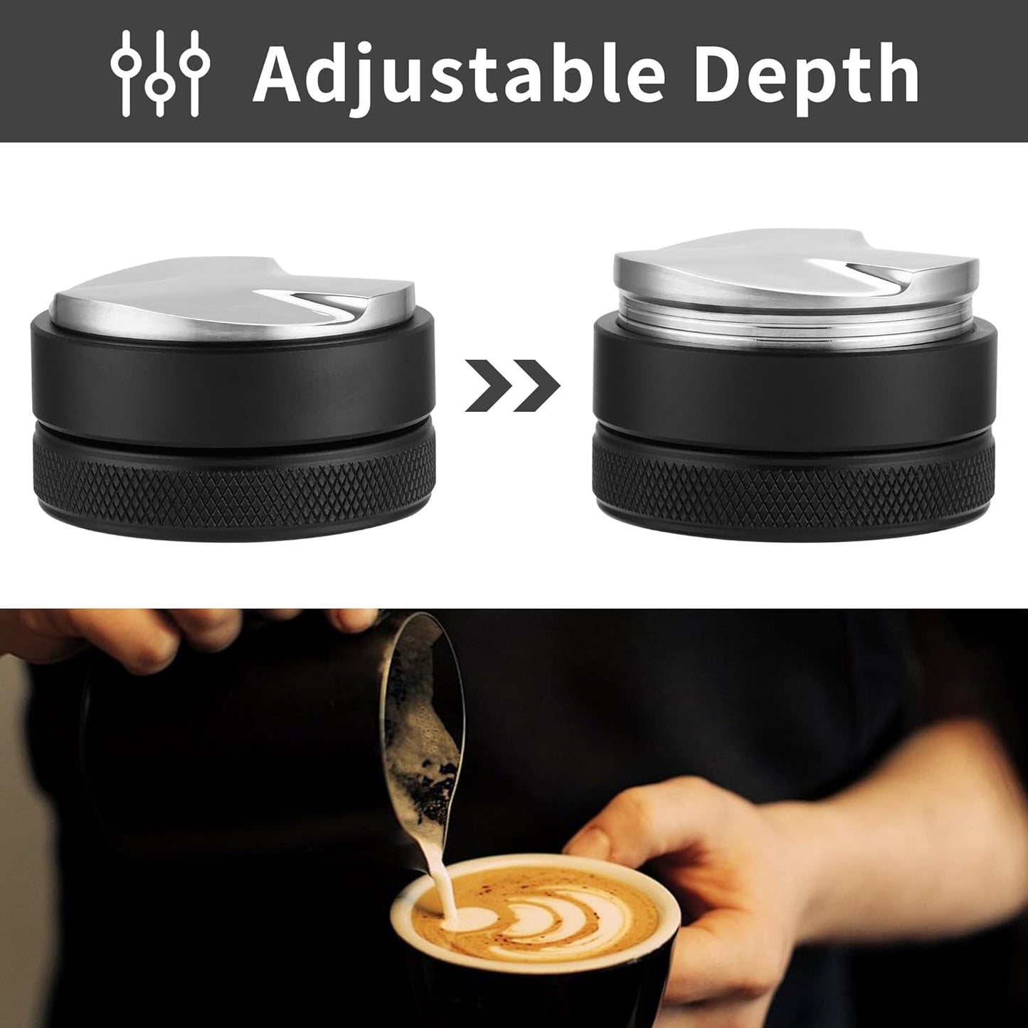 Espresso Leveler & Distributor, 58mm, höhenverstellbar